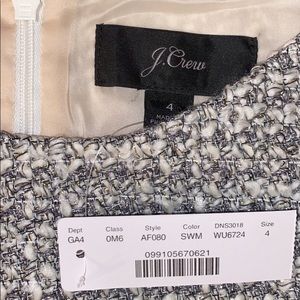 J Crew Cap Sleeve Sheath Dress in Metallic Tweed